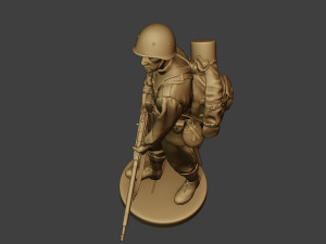 russian soldier ww2 walk3 r1 3D Print Model
