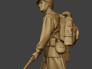 russian soldier ww2 walk3 r1 3D Print Model