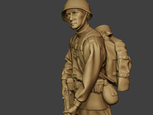 russian soldier ww2 walk3 r1 3D Print Model