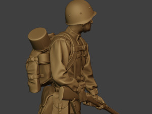 russian soldier ww2 walk3 r1 3D Print Model