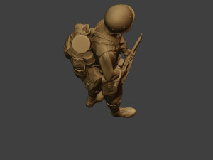 russian soldier ww2 walk3 r1 3D Print Model