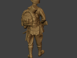 russian soldier ww2 walk3 r1 3D Print Model