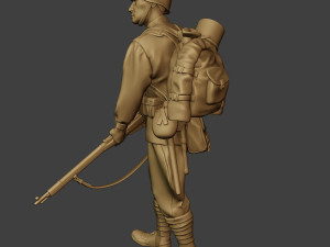 russian soldier ww2 walk3 r1 3D Print Model