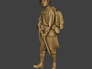 russian soldier ww2 walk3 r1 3D Print Model