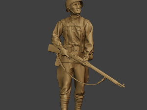russian soldier ww2 walk3 r1 3D Print Model