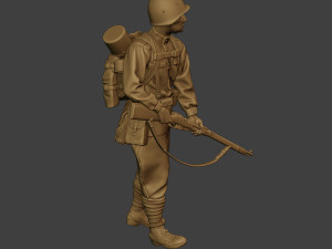 russian soldier ww2 walk3 r1 3D Print Model