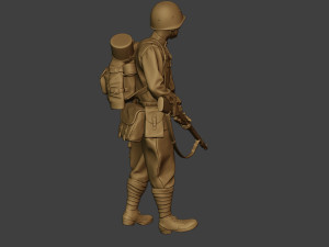 russian soldier ww2 walk3 r1 3D Print Model