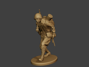 russian soldier ww2 walk4 r1 3Dプリントモデル