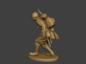 russian soldier ww2 walk4 r1 3Dプリントモデル