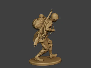 russian soldier ww2 walk4 r1 3D Print Model