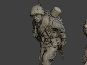 russian soldier ww2 walk4 r1 3Dプリントモデル