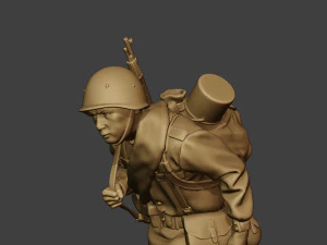 russian soldier ww2 walk4 r1 3D Print Model
