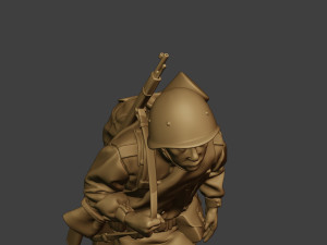 russian soldier ww2 walk4 r1 3Dプリントモデル