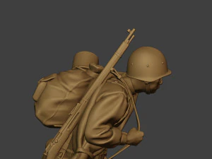 russian soldier ww2 walk4 r1 3D Print Model