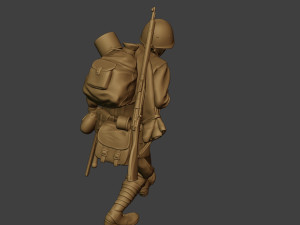 russian soldier ww2 walk4 r1 3Dプリントモデル
