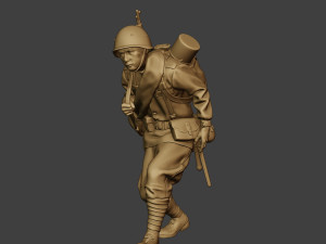 russian soldier ww2 walk4 r1 3Dプリントモデル