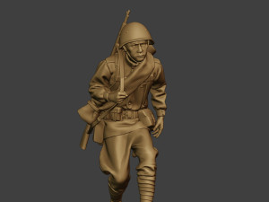 russian soldier ww2 walk4 r1 3Dプリントモデル
