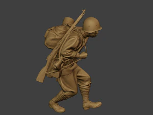 russian soldier ww2 walk4 r1 3D Print Model
