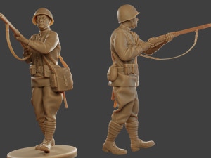 russian soldier ww2 walk5 r1 3D 프린트 모델