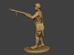 russian soldier ww2 walk5 r1 3D 프린트 모델