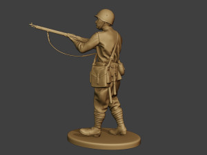 russian soldier ww2 walk5 r1 3D 프린트 모델