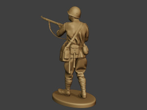 russian soldier ww2 walk5 r1 3D 프린트 모델