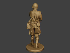 russian soldier ww2 walk5 r1 3D 프린트 모델
