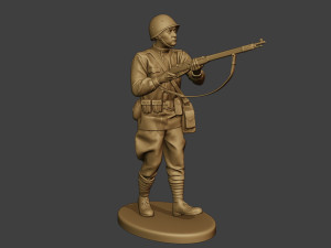 russian soldier ww2 walk5 r1 3D 프린트 모델