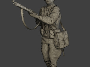 russian soldier ww2 walk5 r1 3D 프린트 모델