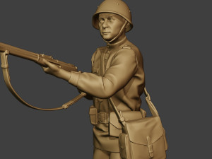 russian soldier ww2 walk5 r1 3D 프린트 모델