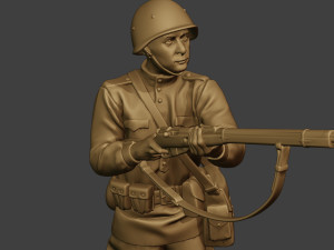 russian soldier ww2 walk5 r1 3D 프린트 모델