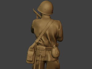 russian soldier ww2 walk5 r1 3D 프린트 모델