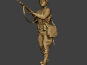 russian soldier ww2 walk5 r1 3D 프린트 모델