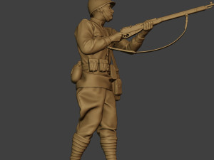 russian soldier ww2 walk5 r1 3D 프린트 모델