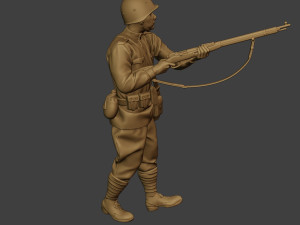 russian soldier ww2 walk5 r1 3D 프린트 모델