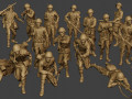 russian soldiers ww2 r1 pack 1 Modello di stampa 3D