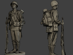 russian soldiers ww2 r1 pack 1 Modèles 3D en vedette
