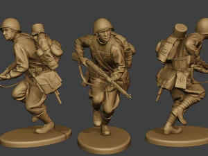 russian soldiers ww2 r1 pack 1 3D Print Model