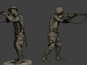 russian soldiers ww2 r1 pack 1 3D Print Model