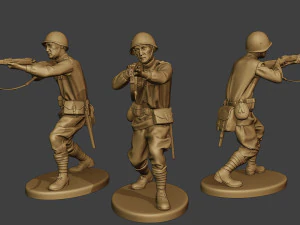 russian soldiers ww2 r1 pack 1 3D Print Model