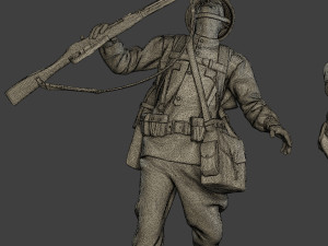 russian soldiers ww2 r1 pack 1 Modèles 3D en vedette