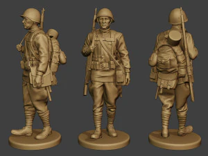 russian soldiers ww2 r1 pack 1 3D Print Model