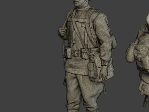 russian soldiers ww2 r1 pack 1 3D Print Model