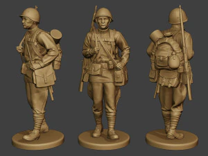 russian soldiers ww2 r1 pack 1 3D Print Model
