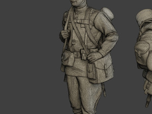 russian soldiers ww2 r1 pack 1 Modèles 3D en vedette