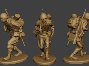 russian soldiers ww2 r1 pack 1 3D Print Model