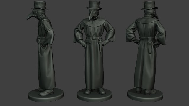 hans plague doctor pds002 Modello di stampa 3D .c4d .max .obj .3ds .fbx .stl .blend 