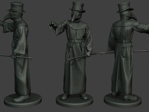 hans m&eacute;dico da peste pds003 Modelo de Impressão 3D