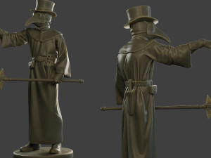 hans plague doctor pds003 3D Baskı Modeli