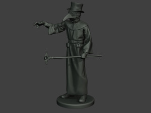 hans plague doctor pds003 3D Baskı Modeli